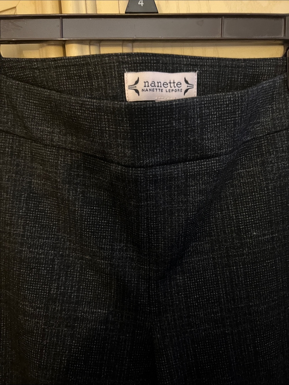 Nanette Lepore Black/gray Textured High-Waist leggings, new with tickets